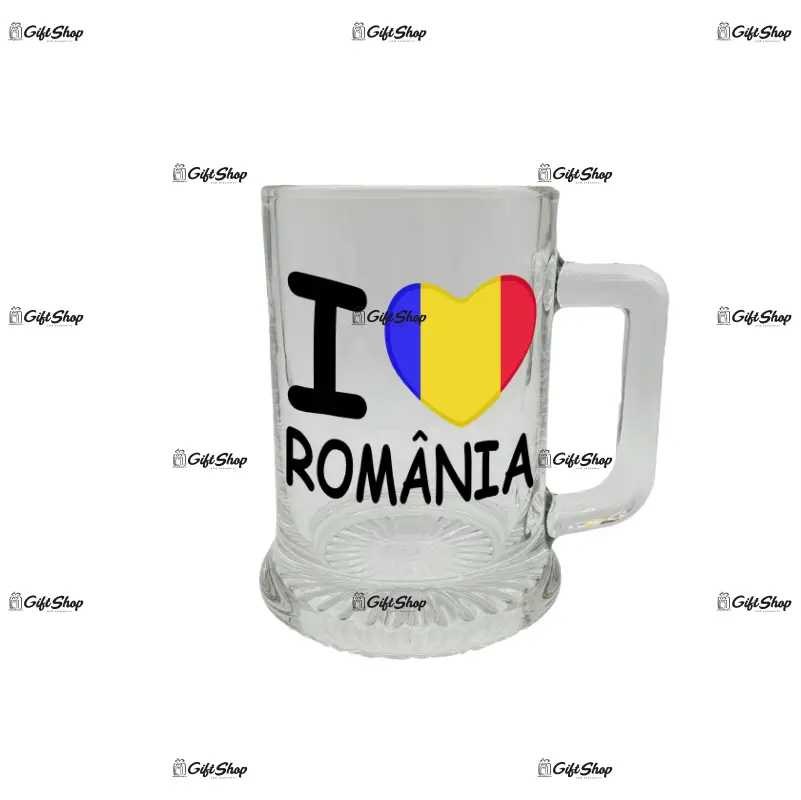 I love romania, halba cu mesaj 1
